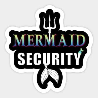 Mermaid Security Daddy Merman Dad Papa Halloween Costume Sticker